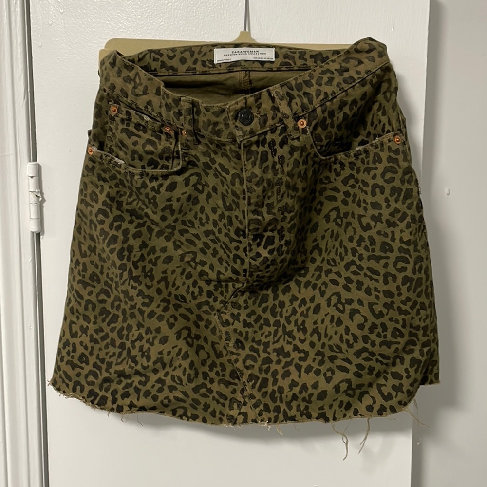 Zara Leopard Print Mini Skirt